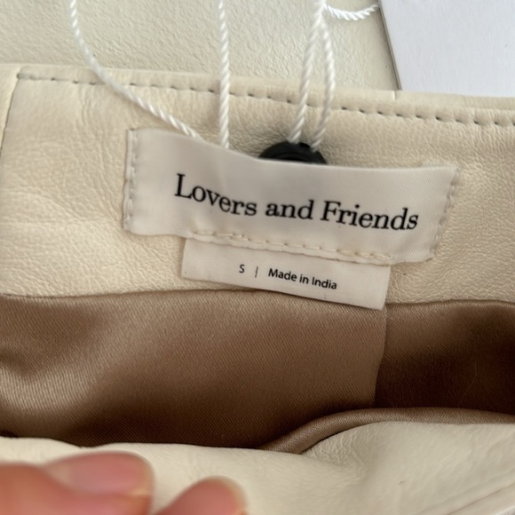 New white leather lovers and friends skirt with slit size S - Picture 8 of 12